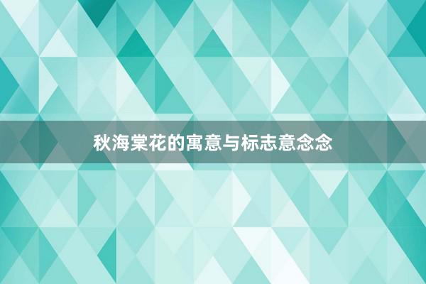 秋海棠花的寓意与标志意念念